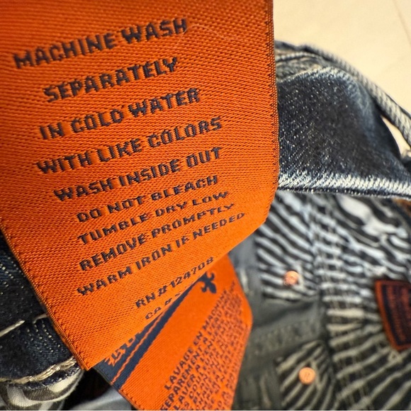 Rock Revival Benita Skinny Jeans Size 27 Dark Wash Fleur-de-Lis - Picture 4 of 9